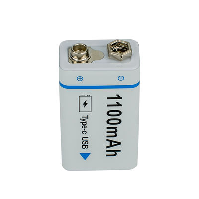 Pile da 9V, Durata di conservazione 10 anni, Batteria da 9v per rilevatore di fumo, Alimentatore da 9 Volt per pedali per chitarra, Batterie quadrate Batteria agli ioni di litio da 9V per rilevatori di fumo/CO, Elettronica e audio