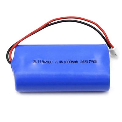 Litio Ion Battery Pack 6700mAh 18.5*36*66mm di 0.5C-2C 3.7V 1S2P 18650