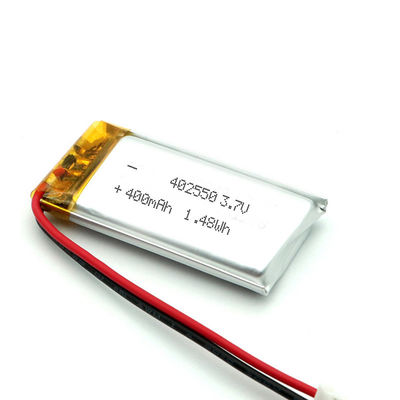 Prodotti elettronici di consumo piani ricaricabili 3.7V 400mah della batteria del polimero del litio 402550