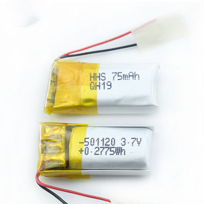 una batteria ultra sottile di 501120 80mah Lipo ha personalizzato la capacità elevata