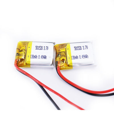 0.2C piccole 3,7 V ultra sottili Li Polymer Battery 501520 130mah per GPS