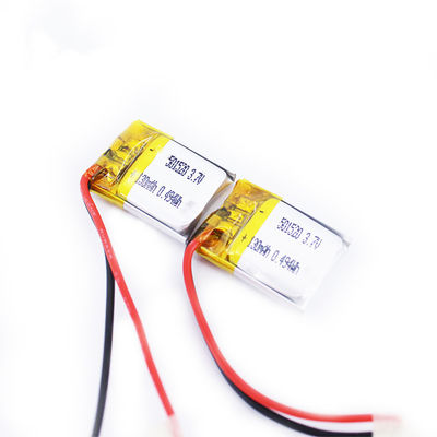 0.2C piccole 3,7 V ultra sottili Li Polymer Battery 501520 130mah per GPS