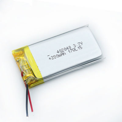 402040 cuffia avricolare Li Polymer Battery ricaricabile 250mah