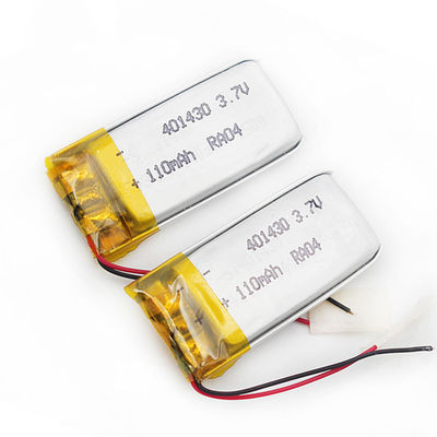 Batteria ROHS di ISO9001 401430 3.7V 110mAh Lipo