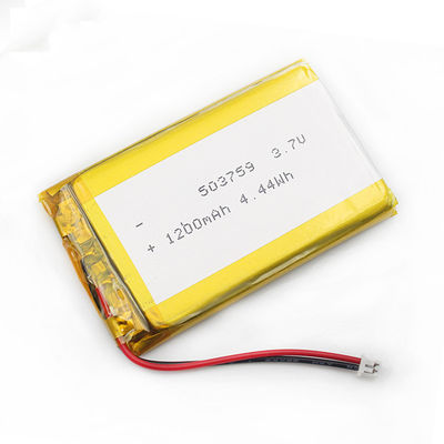 5.0*37*61mm batteria ISO9001 del polimero di 503759 1200mah Lipo