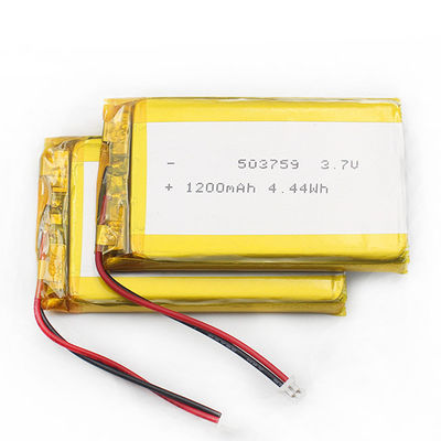 5.0*37*61mm batteria ISO9001 del polimero di 503759 1200mah Lipo