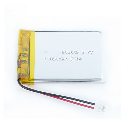 603045 3.7V 850mAh Li Polymer Battery For ricaricabile GPS