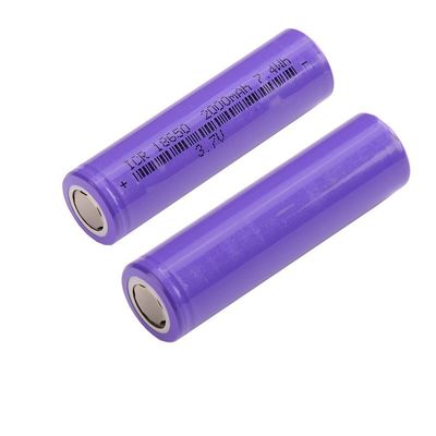0.2C Li Ion Battery ricaricabile 3,7 volte cilindriche di V 2000mah 7,4 Wh 300
